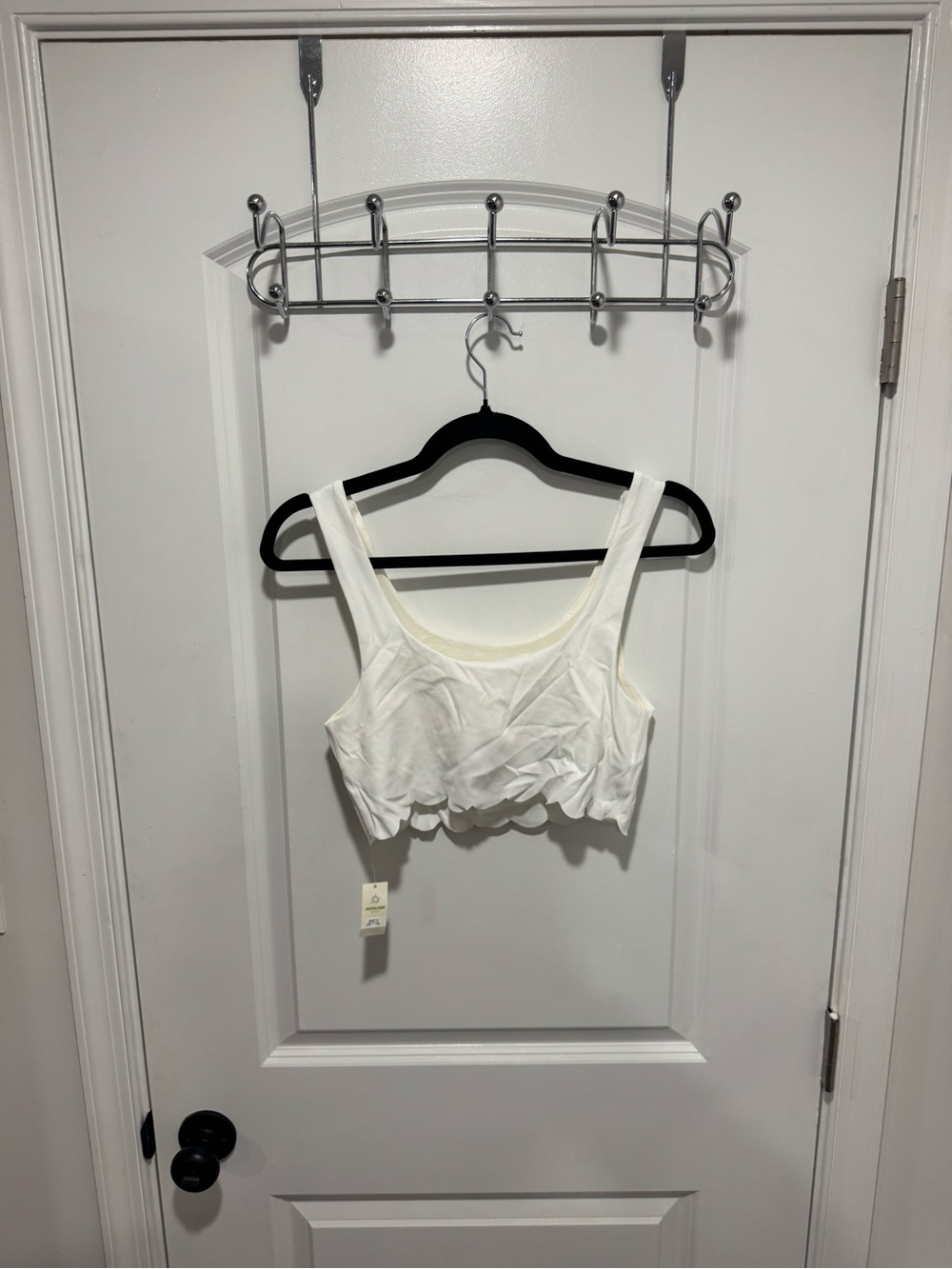 aerie White Scallop-Hem Bralette Tank - Picture 2 of 5